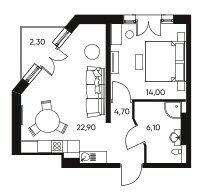 47,1 м², 2-комнатные апартаменты 17 882 700 ₽ - изображение 60