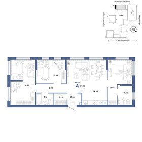 77,1 м², 4-комнатная квартира 11 090 000 ₽ - изображение 27