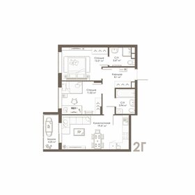 Квартира 59,6 м², 2-комнатная - изображение 1