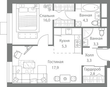 63,3 м², 3-комнатная квартира 13 200 000 ₽ - изображение 69