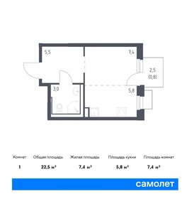 Квартира 22,5 м², студия - изображение 1