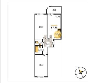 28,6 м², апартаменты-студия 16 097 235 ₽ - изображение 51