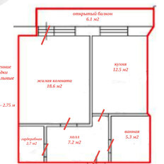 Квартира 46,3 м², 1-комнатная - изображение 5