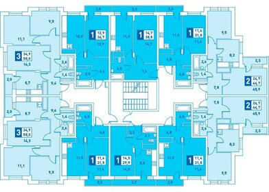 58 м², 3-комнатная квартира 8 100 000 ₽ - изображение 37