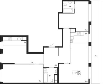 148,8 м², 2-комнатные апартаменты 129 421 200 ₽ - изображение 102