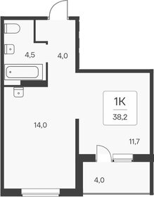 Квартира 38 м², 1-комнатная - изображение 1