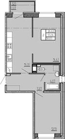 Квартира 56 м², 2-комнатная - изображение 1