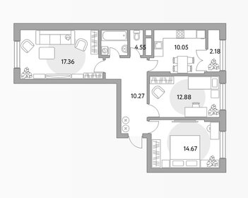 Квартира 75 м², 3-комнатная - изображение 1