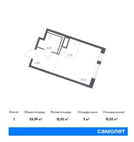 Квартира 23,4 м², студия - изображение 1