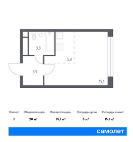 28 м², квартира-студия 14 838 360 ₽ - изображение 24