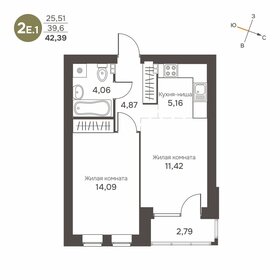 Квартира 41 м², 2-комнатная - изображение 1