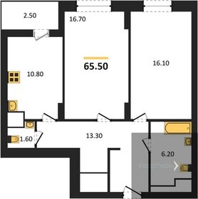 65,5 м², 2-комнатная квартира 7 532 500 ₽ - изображение 6