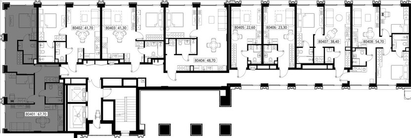 70 м², 3-комнатная квартира 24 000 000 ₽ - изображение 106