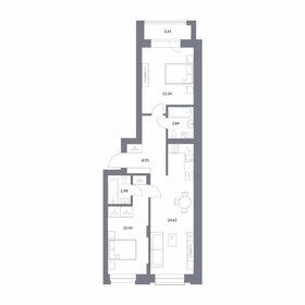 Квартира 74,8 м², 2-комнатная - изображение 1