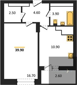 Квартира 39,8 м², 1-комнатная - изображение 1