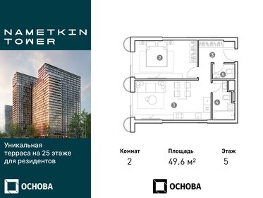 Квартира 49,6 м², 2-комнатные - изображение 1