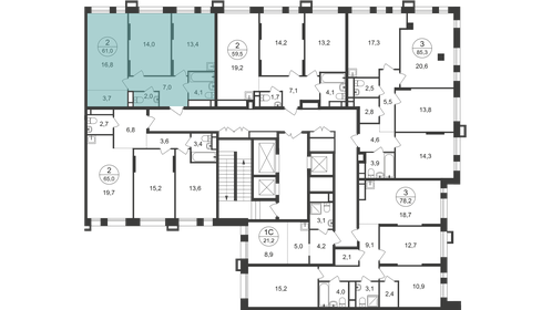 105,3 м², 2-комнатная квартира 16 900 000 ₽ - изображение 90