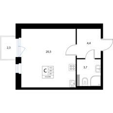 Квартира 29,1 м², студия - изображение 2