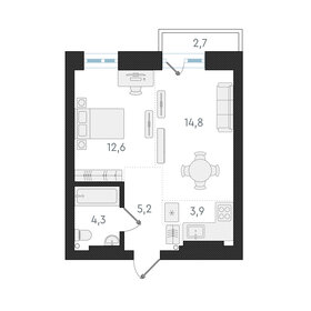 40,2 м², 2-комнатная квартира 8 500 000 ₽ - изображение 30