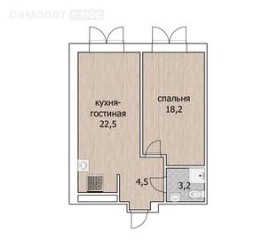 Квартира 48,3 м², 2-комнатная - изображение 1