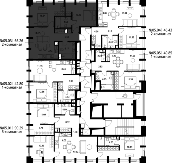 65,6 м², 2-комнатная квартира 29 990 000 ₽ - изображение 49