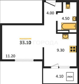 Квартира 33,1 м², 1-комнатная - изображение 2