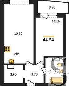 Квартира 44,5 м², 1-комнатная - изображение 1