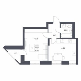 42,9 м², 1-комнатная квартира 5 950 000 ₽ - изображение 29