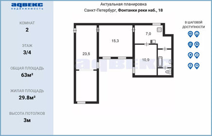 62,7 м², 2-комнатная квартира 12 000 000 ₽ - изображение 11