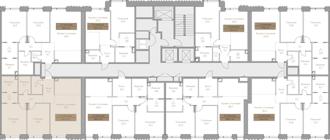 70 м², 3-комнатная квартира 62 868 684 ₽ - изображение 108