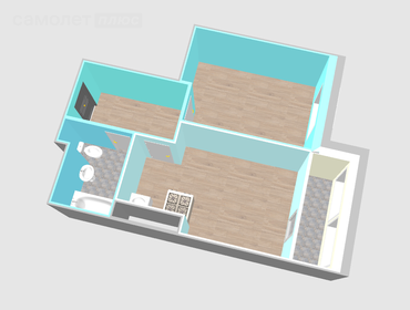 Квартира 31,1 м², 2-комнатная - изображение 3