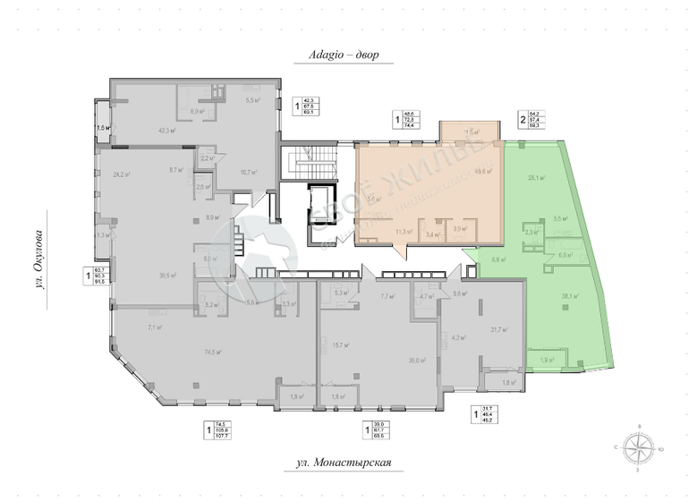 89,3 м², 3-комнатная квартира 16 252 600 ₽ - изображение 1