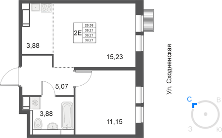 46 м², 2-комнатная квартира 9 200 000 ₽ - изображение 34