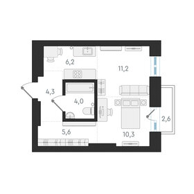 43 м², 2-комнатная квартира 4 890 000 ₽ - изображение 133