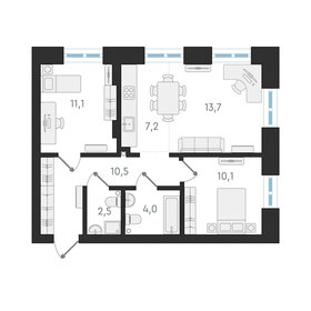 87,3 м², 3-комнатная квартира 6 550 000 ₽ - изображение 137