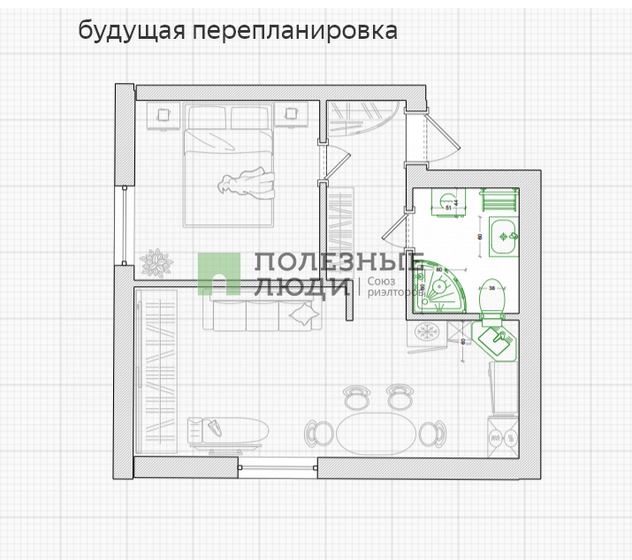 30 м², 1-комнатная квартира 3 990 000 ₽ - изображение 51