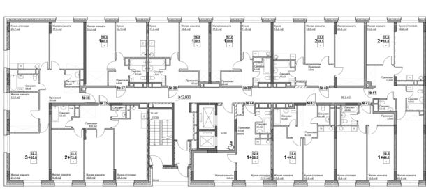 82 м², 2-комнатная квартира 18 500 000 ₽ - изображение 44