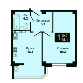 49 м², 1-комнатная квартира 6 850 000 ₽ - изображение 76