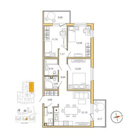 97 м², 3-комнатная квартира 14 300 000 ₽ - изображение 24