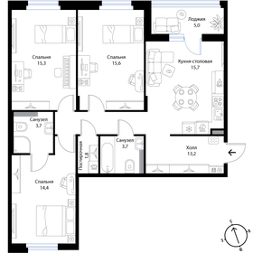 80,4 м², 4-комнатная квартира 12 400 000 ₽ - изображение 91