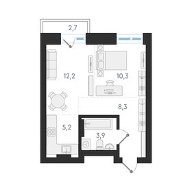 Квартира 39,9 м², 2-комнатная - изображение 1