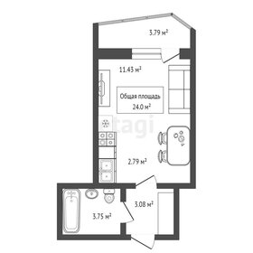 Квартира 24 м², студия - изображение 1