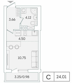 24 м², квартира-студия 4 050 000 ₽ - изображение 76