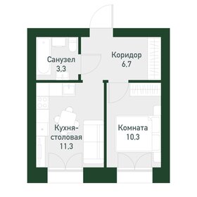 Квартира 32,6 м², 1-комнатная - изображение 1