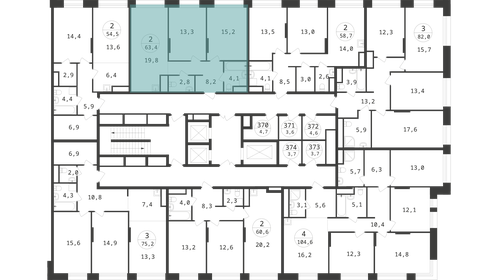 71,4 м², 2-комнатная квартира 15 414 718 ₽ - изображение 39