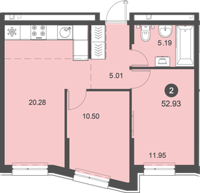 51,4 м², 2-комнатная квартира 7 240 350 ₽ - изображение 42