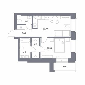 Квартира 44,8 м², 1-комнатная - изображение 1