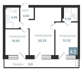 Квартира 64,7 м², 3-комнатные - изображение 1
