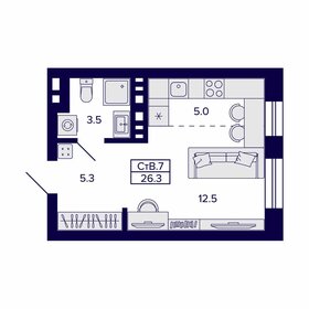 24,3 м², квартира-студия 3 000 000 ₽ - изображение 23