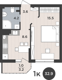 34 м², 1-комнатная квартира 3 899 000 ₽ - изображение 58